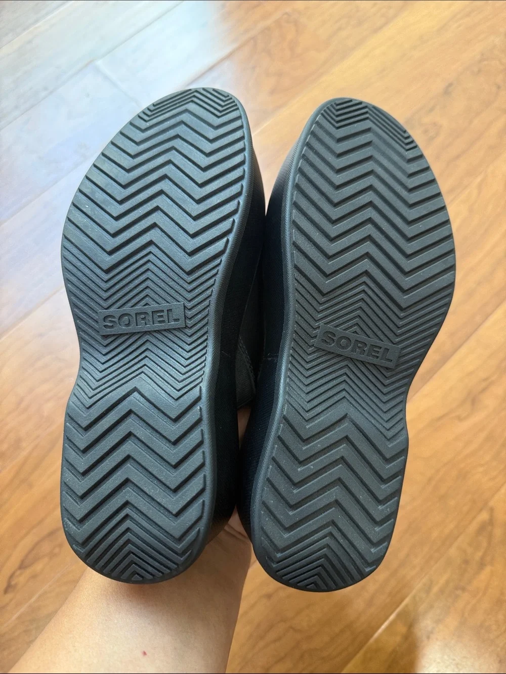 Sorel Women's Dayspring Black Platform Slide Chunky Sandals Sz 6